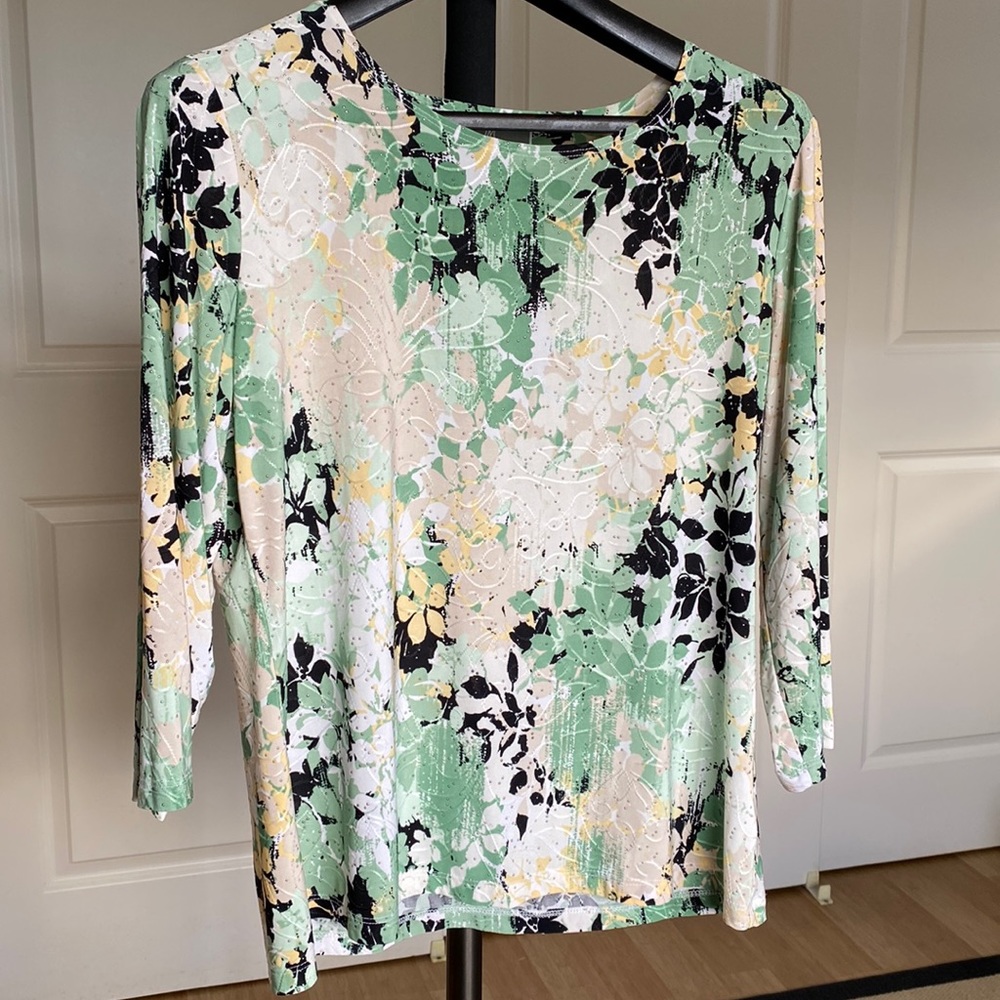 JM Collection Floral Blouse
